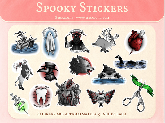 Spooky Stickers - Inkalope