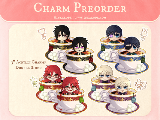 Black Butler Charms - Inkalope