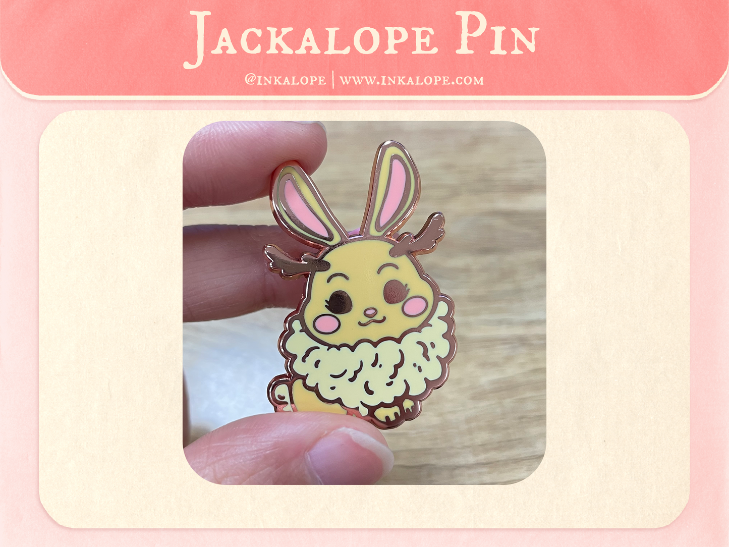 Jackalope Hard Enamel Pin - Inkalope