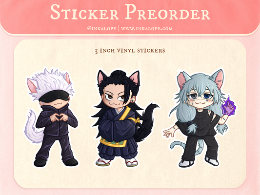 JJK Kitty Sticker - Inkalope