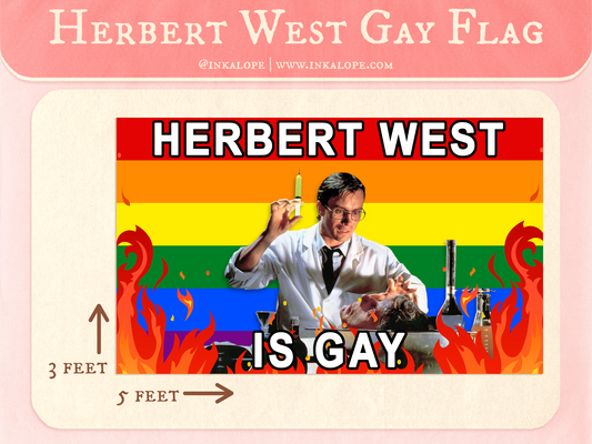 Herbert West Gay Flag - Inkalope