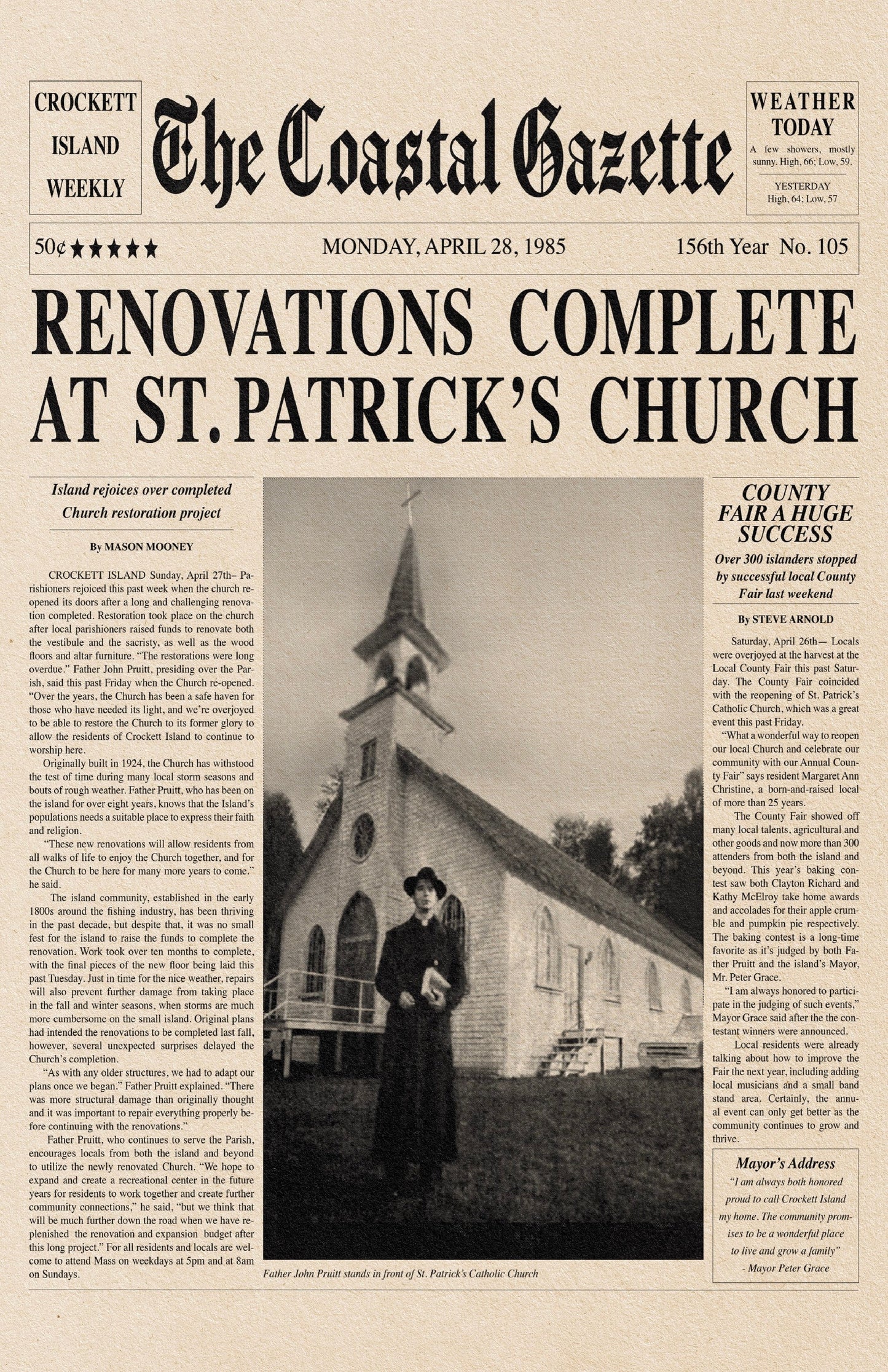 Midnight Mass Newspaper Poster Print - Inkalope