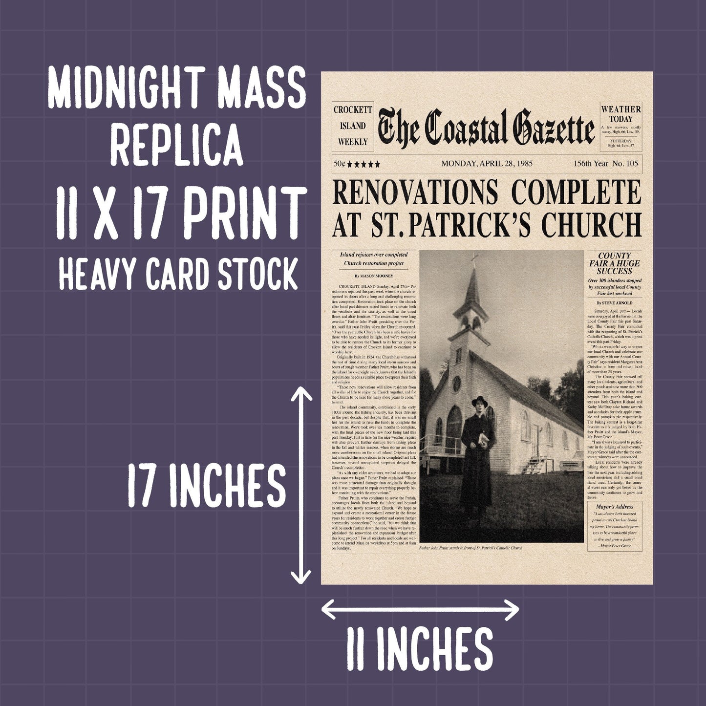 Midnight Mass Newspaper Poster Print - Inkalope