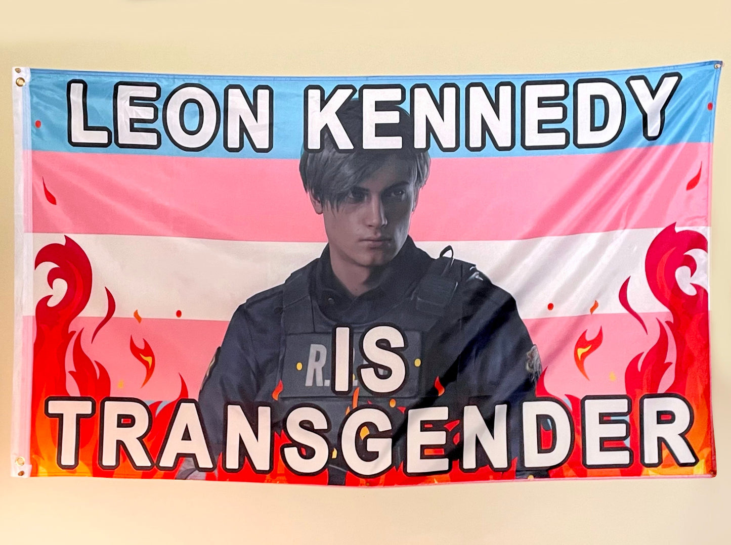 Leon Kennedy Transgender Flag - Inkalope
