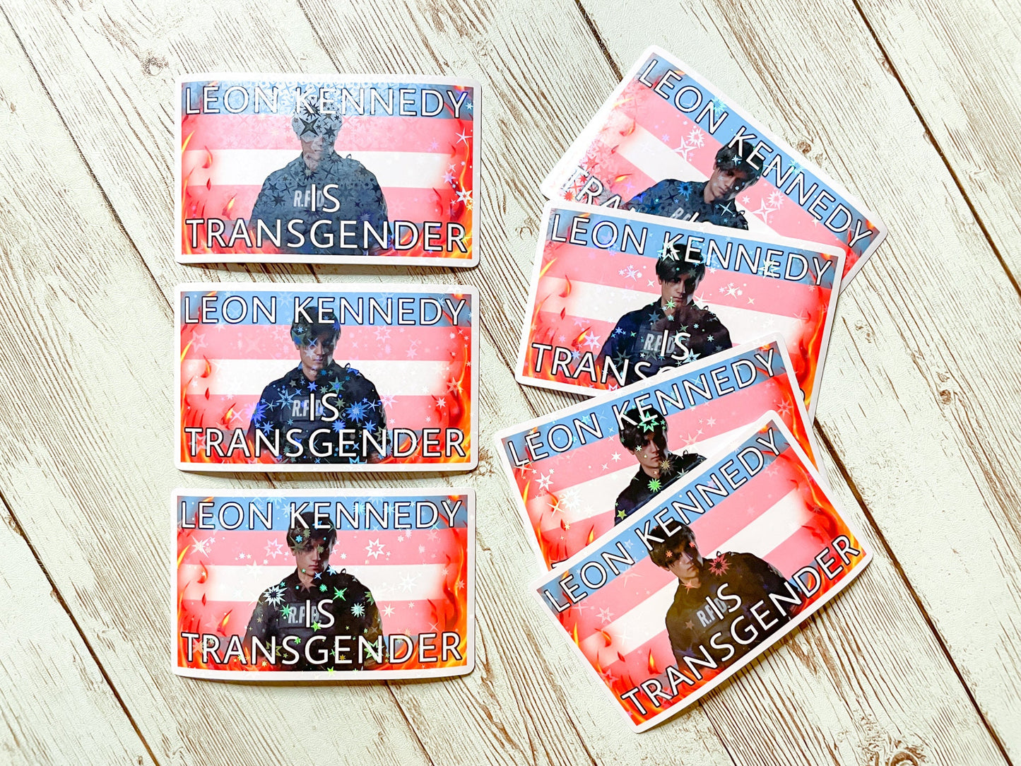 Leon Kennedy Transgender Sticker - Inkalope