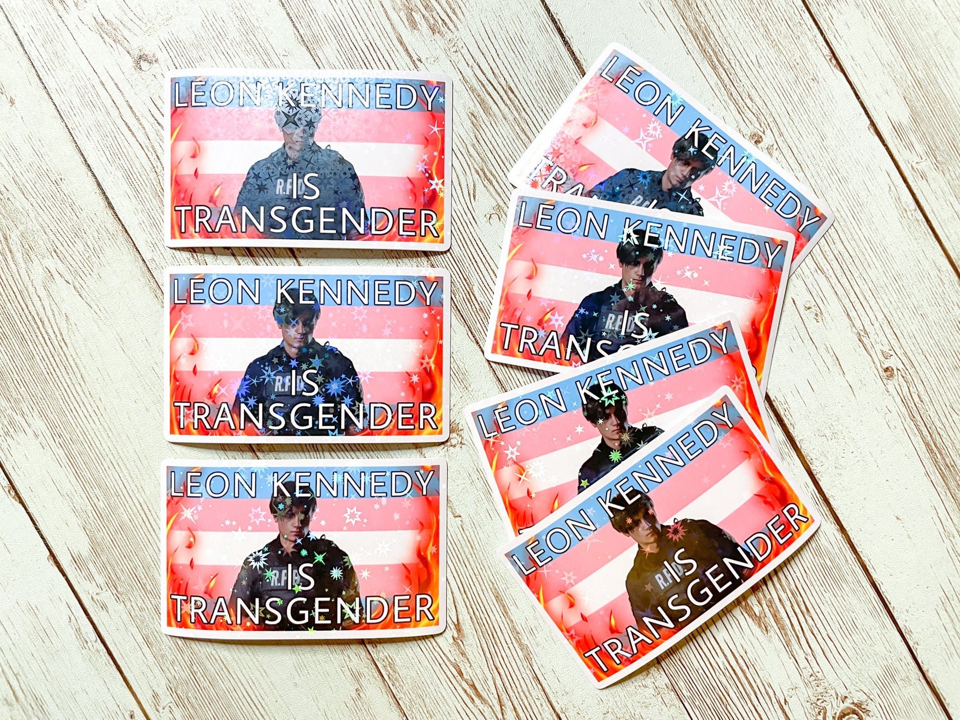 Leon Kennedy Transgender Sticker - Inkalope