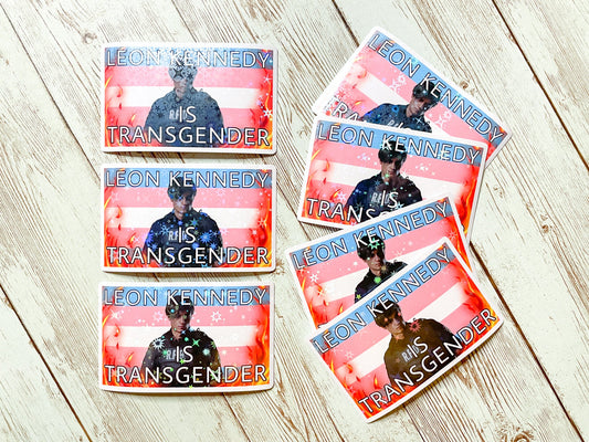 Leon Kennedy Transgender Sticker - Inkalope
