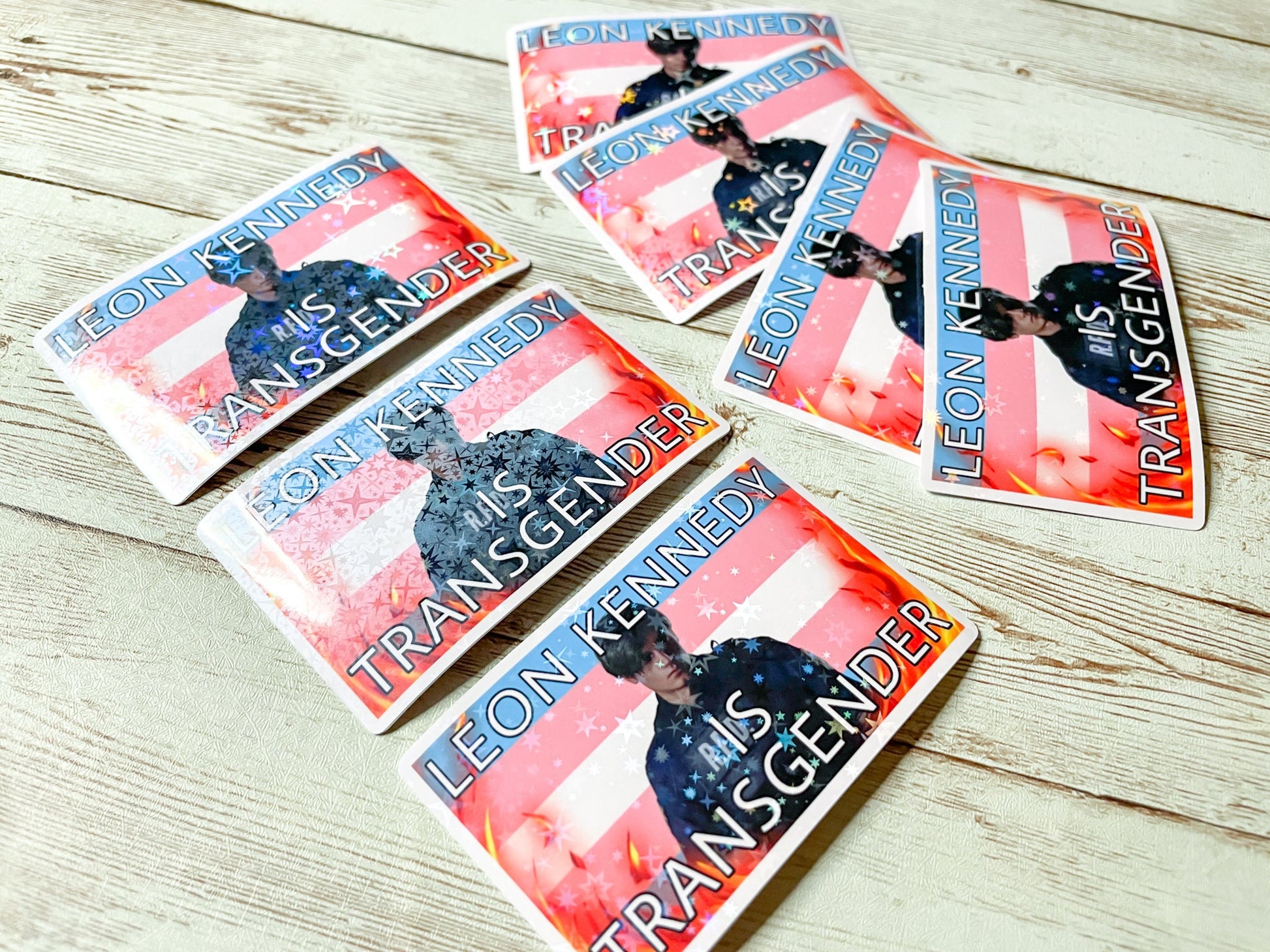 Leon Kennedy Transgender Sticker - Inkalope