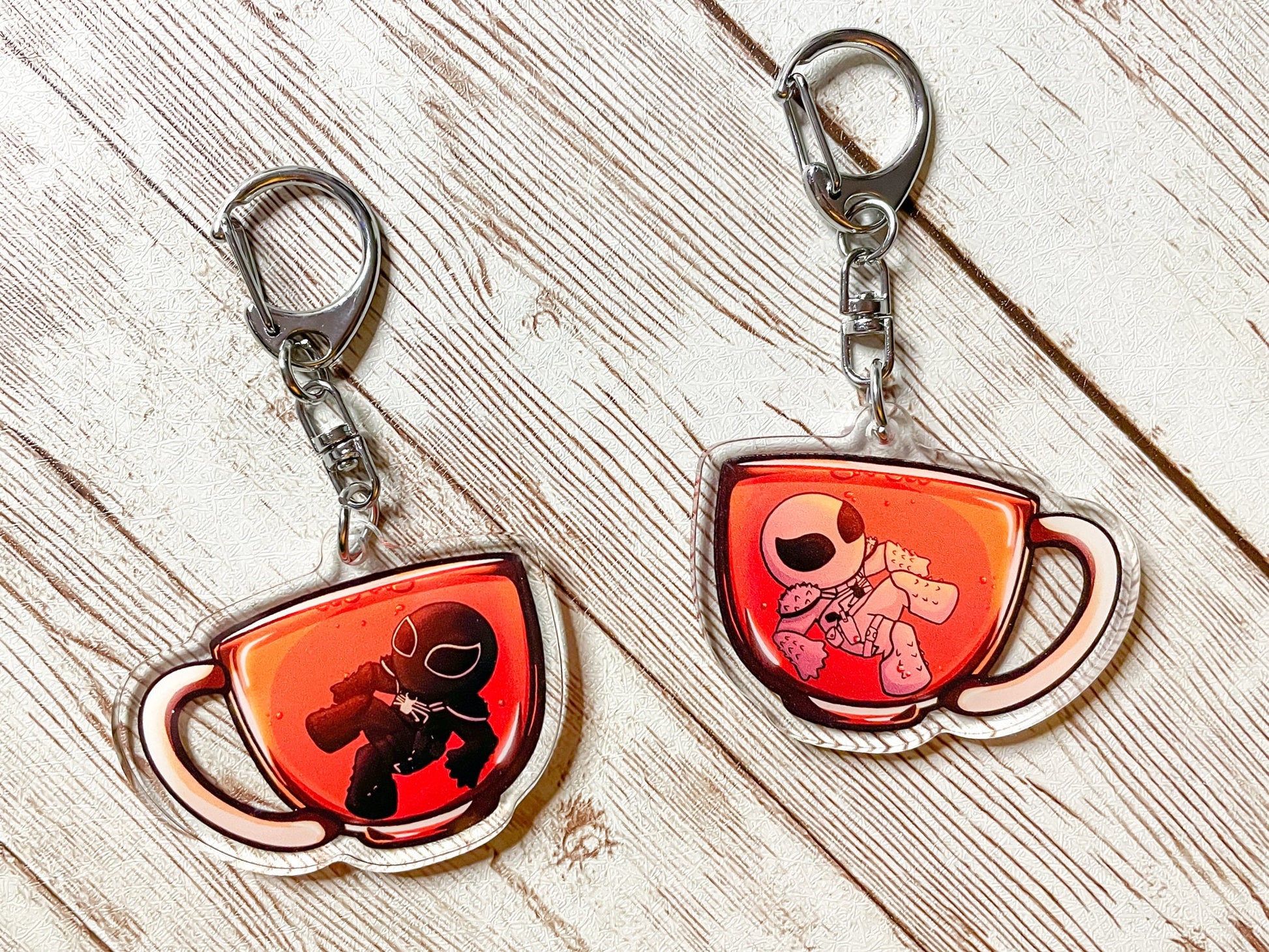 Symbiote Tea Keychains - Inkalope