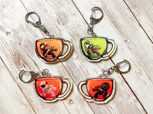 Symbiote Tea Keychains - Inkalope
