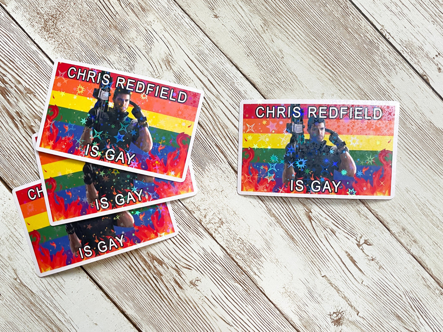 Chris Redfield Gay Sticker - Inkalope