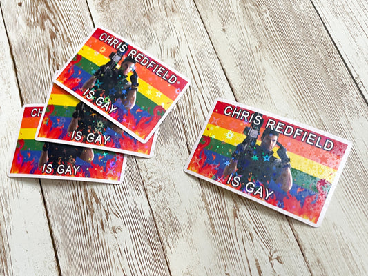 Chris Redfield Gay Sticker - Inkalope