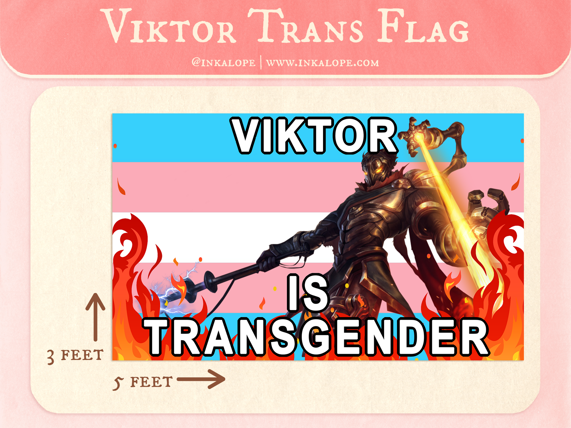 Viktor Transgender Flag - Inkalope