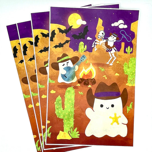 Cowboy Ghosts Print - Inkalope