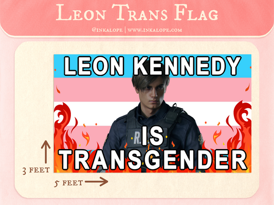 Leon Kennedy Transgender Flag - Inkalope